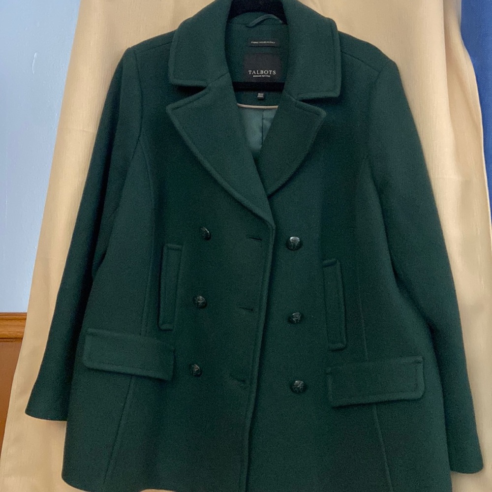Talbots Wool Blend Double Breasted Coat